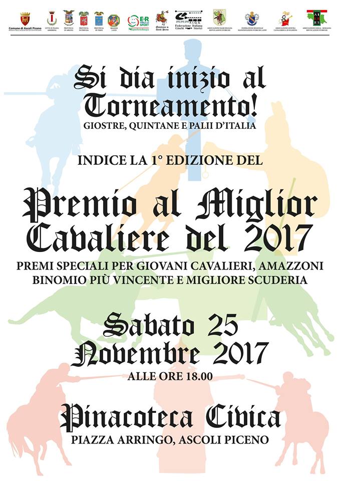 Ad Ascoli Piceno la premiazione del “Miglior cavaliere dell’anno 2017”