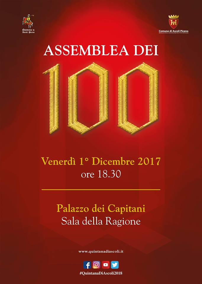 E’ convocata per venerdì prossimo l’assemblea dei 100